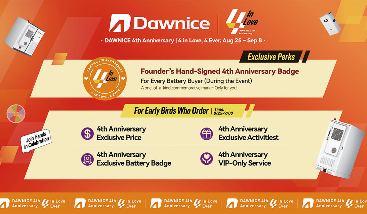 Celebrating 4 Years of Dawnice | Limited-Time Battery Deals & Lucky Draw!