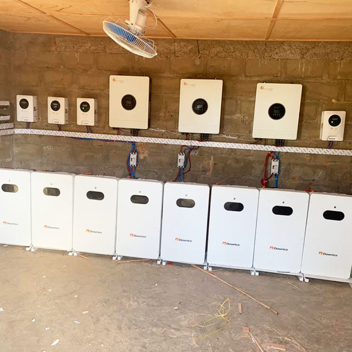 This is a case study of a residential battery installation at a small factory in the Middle East.